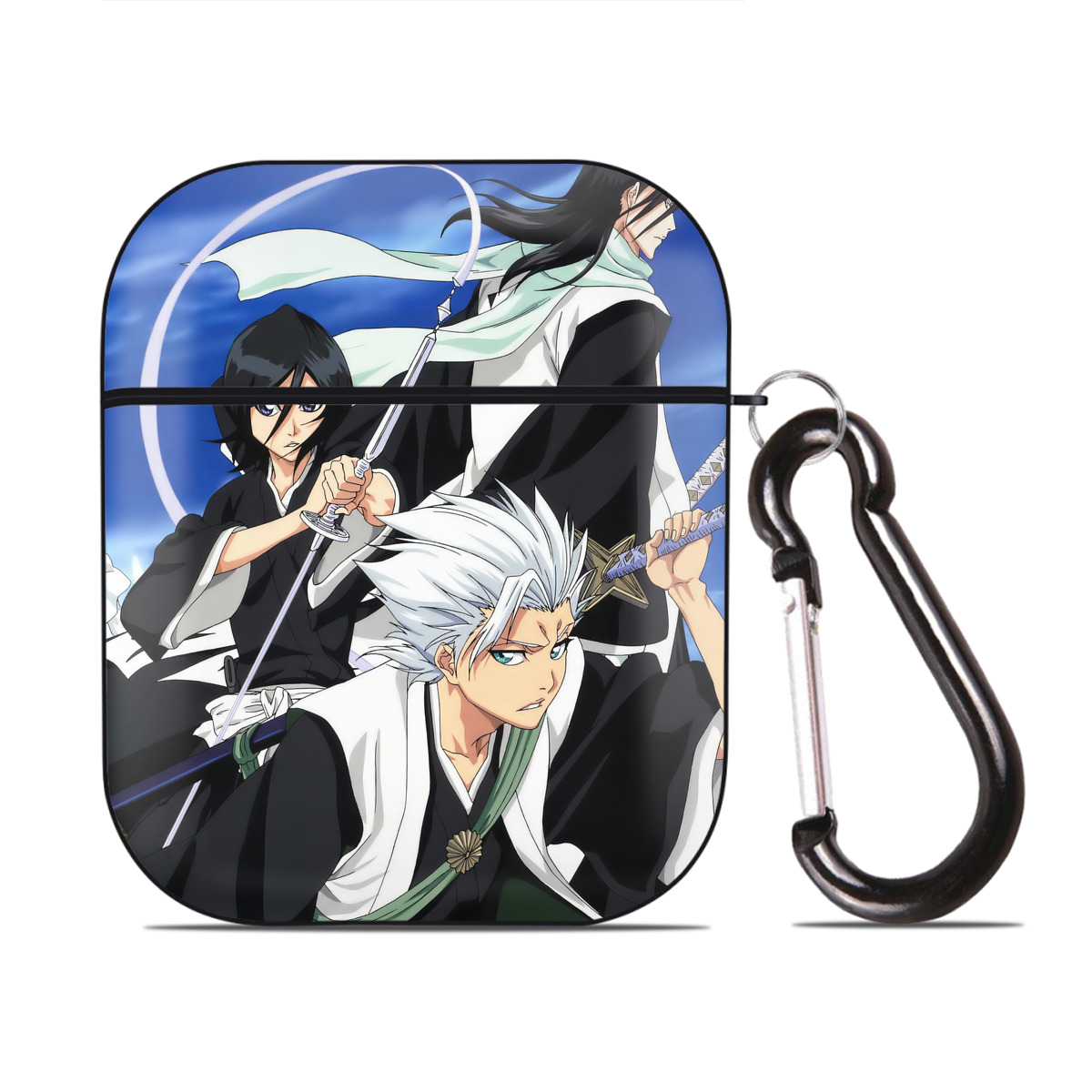 （画像用） ブリーチ BLEACH AirPods 第2世代保護ケース ハードシェル ブラック 耐衝撃・防指紋・カラビナ付き
