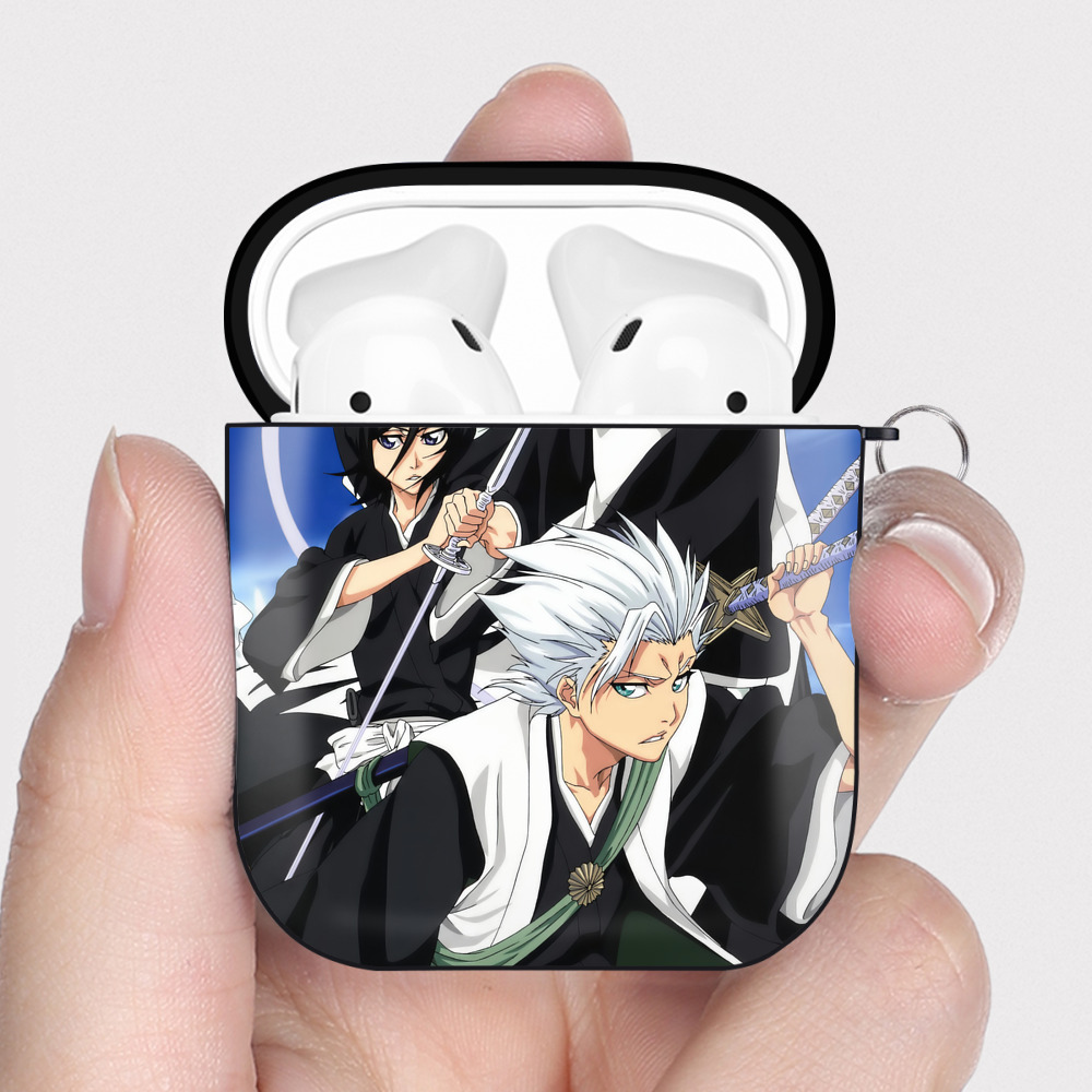 （画像用） ブリーチ BLEACH AirPods 第2世代保護ケース ハードシェル ブラック 耐衝撃・防指紋・カラビナ付き