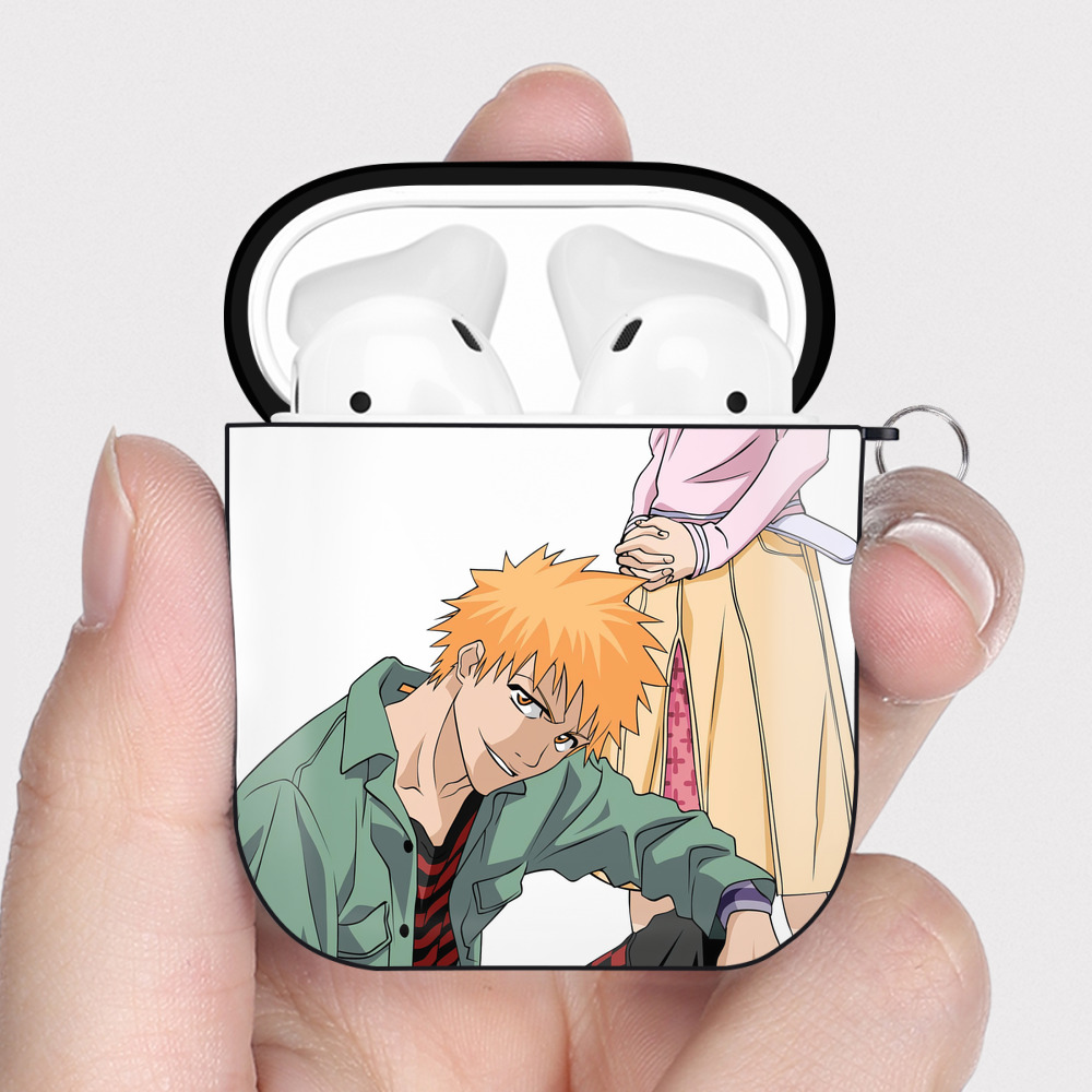 （画像用） ブリーチ BLEACH AirPods 第2世代保護ケース ハードシェル ブラック 耐衝撃・防指紋・カラビナ付き