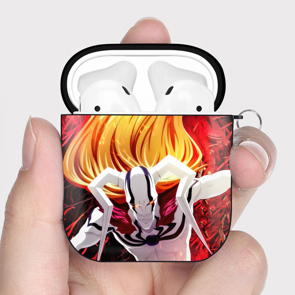 （画像用） ブリーチ BLEACH AirPods 第2世代保護ケース ハードシェル ブラック 耐衝撃・防指紋・カラビナ付き