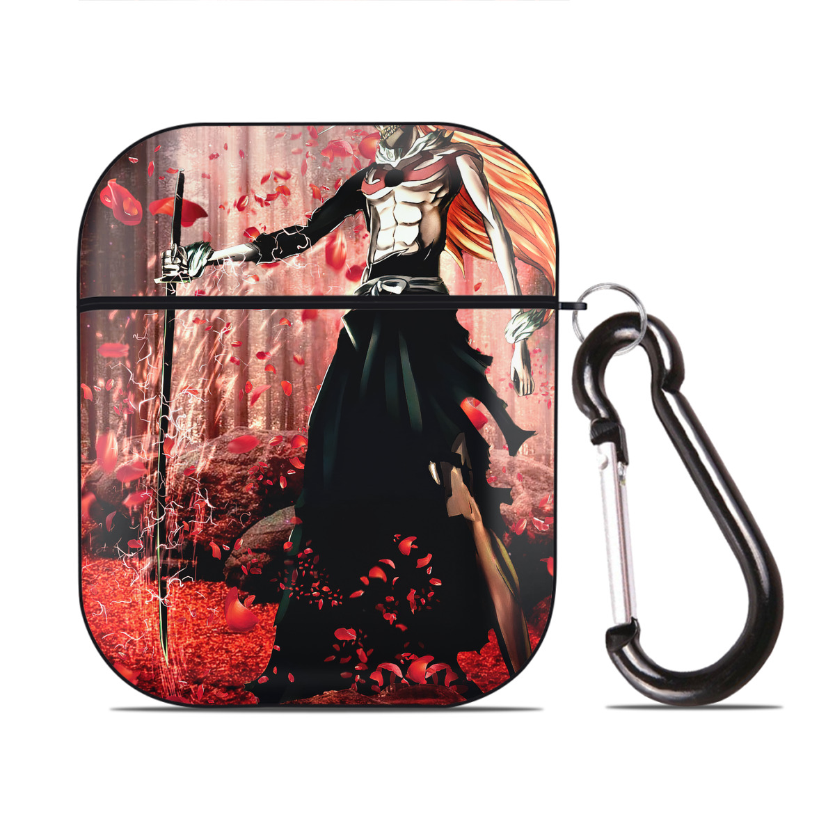 （画像用） ブリーチ BLEACH AirPods 第2世代保護ケース ハードシェル ブラック 耐衝撃・防指紋・カラビナ付き
