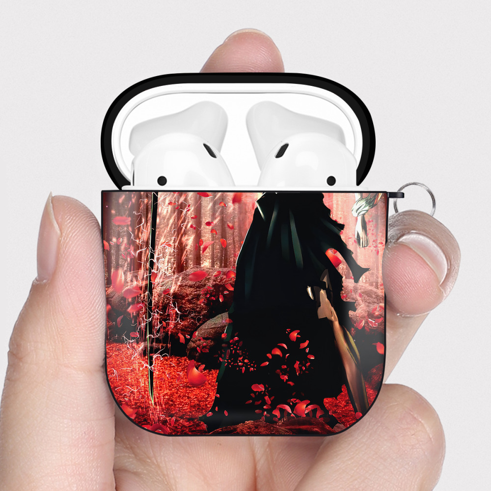 （画像用） ブリーチ BLEACH AirPods 第2世代保護ケース ハードシェル ブラック 耐衝撃・防指紋・カラビナ付き