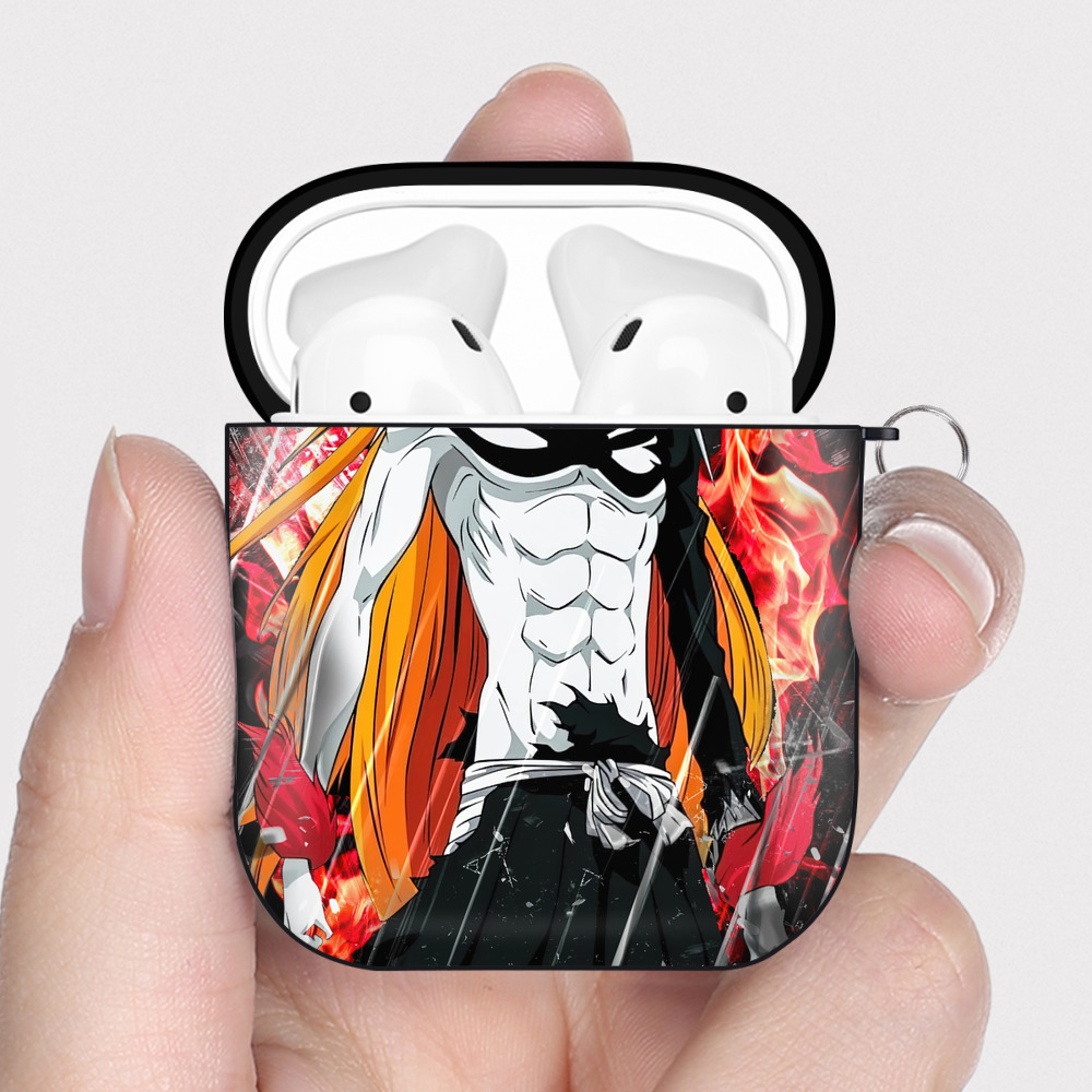 （画像用） ブリーチ BLEACH AirPods 第2世代保護ケース ハードシェル ブラック 耐衝撃・防指紋・カラビナ付き