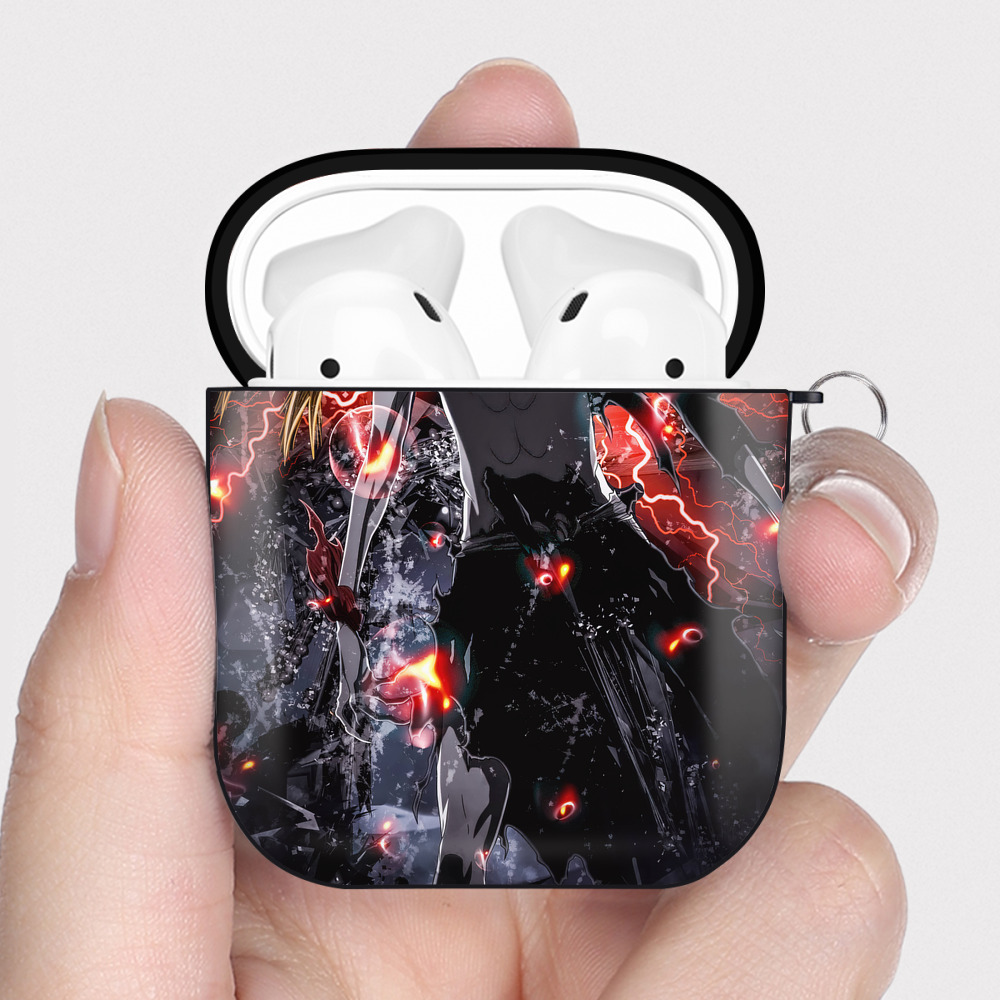 （画像用） ブリーチ BLEACH AirPods 第2世代保護ケース ハードシェル ブラック 耐衝撃・防指紋・カラビナ付き