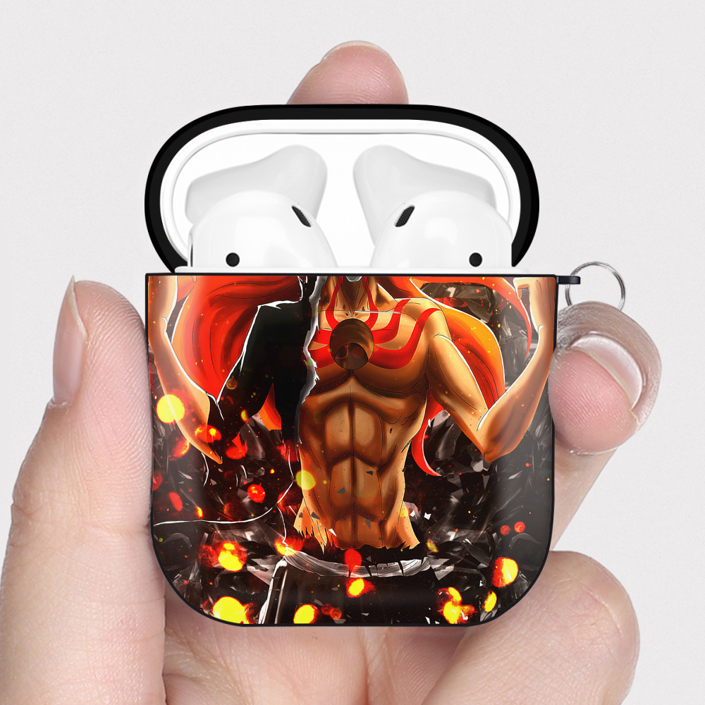 （画像用） ブリーチ BLEACH AirPods 第2世代保護ケース ハードシェル ブラック 耐衝撃・防指紋・カラビナ付き