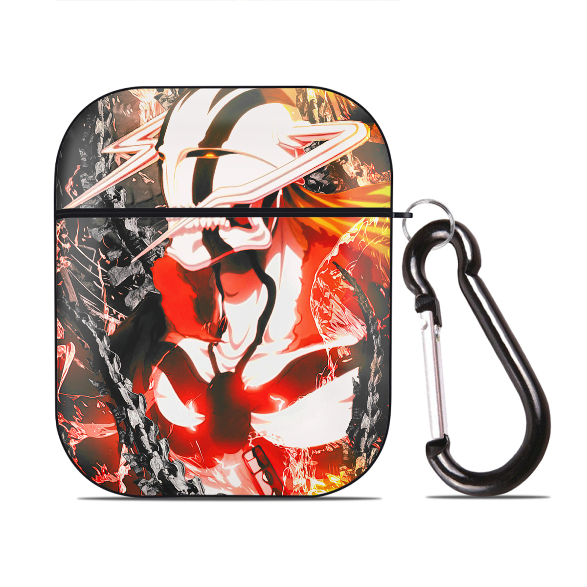 （画像用） ブリーチ BLEACH AirPods 第2世代保護ケース ハードシェル ブラック 耐衝撃・防指紋・カラビナ付き