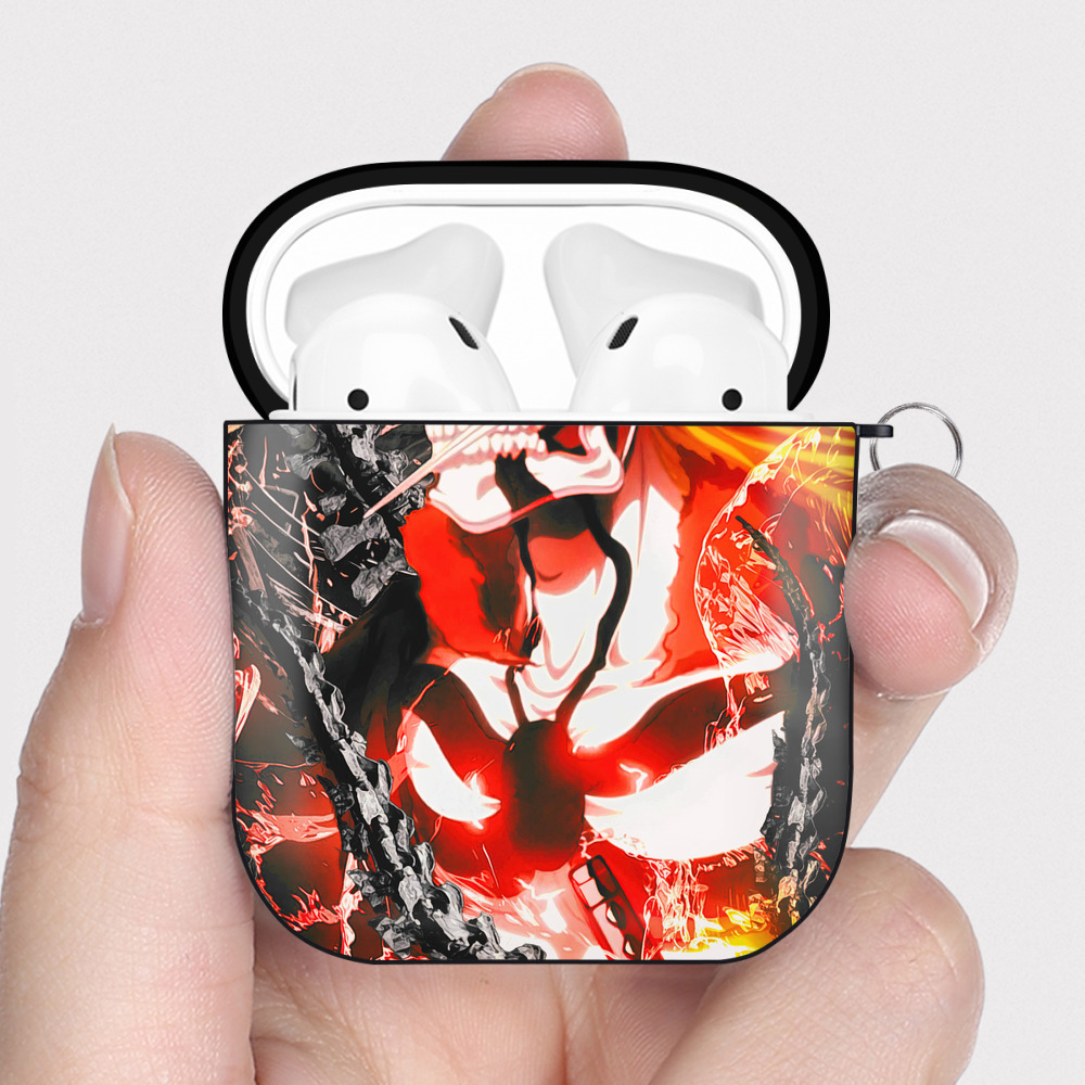 （画像用） ブリーチ BLEACH AirPods 第2世代保護ケース ハードシェル ブラック 耐衝撃・防指紋・カラビナ付き