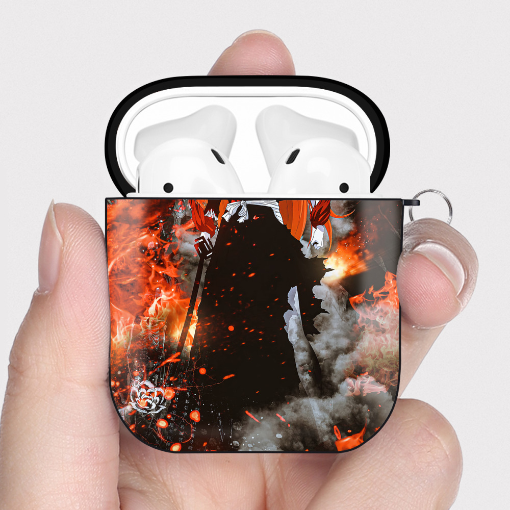 （画像用） ブリーチ BLEACH AirPods 第2世代保護ケース ハードシェル ブラック 耐衝撃・防指紋・カラビナ付き