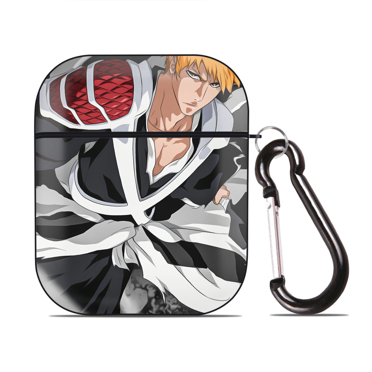 （画像用） ブリーチ BLEACH AirPods 第2世代保護ケース ハードシェル ブラック 耐衝撃・防指紋・カラビナ付き