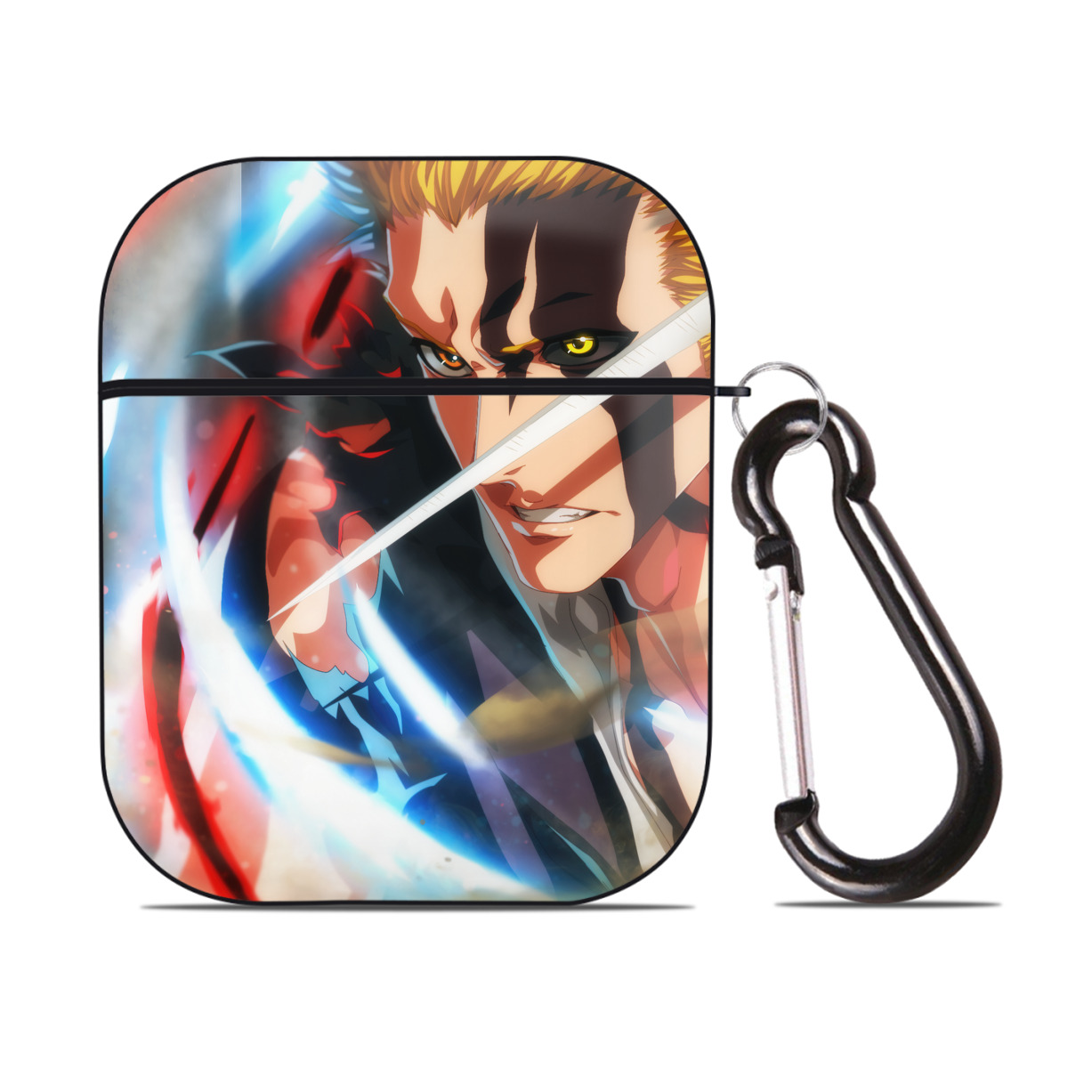 （画像用） ブリーチ BLEACH AirPods 第2世代保護ケース ハードシェル ブラック 耐衝撃・防指紋・カラビナ付き