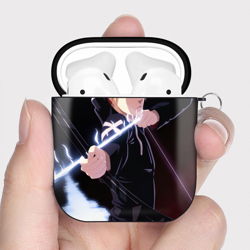 （画像用） ブリーチ BLEACH AirPods 第2世代保護ケース ハードシェル ブラック 耐衝撃・防指紋・カラビナ付き