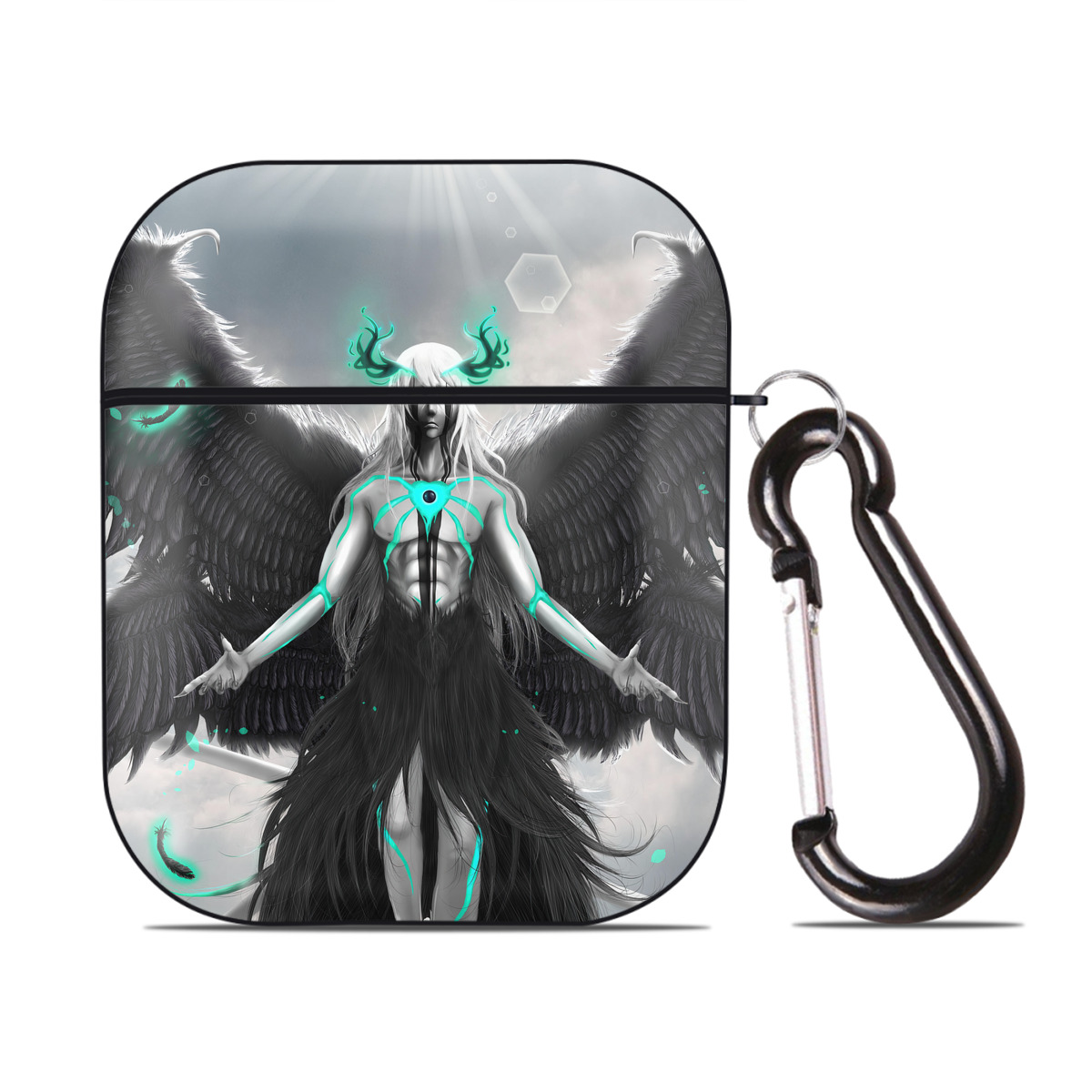 （画像用） ブリーチ BLEACH AirPods 第2世代保護ケース ハードシェル ブラック 耐衝撃・防指紋・カラビナ付き