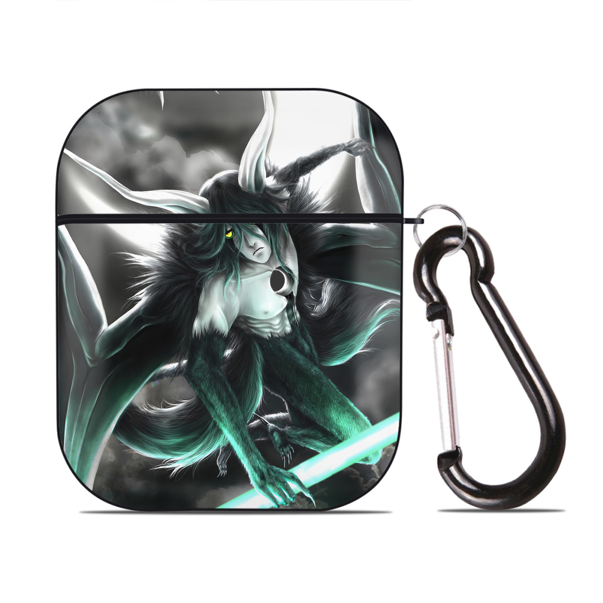 （画像用） ブリーチ BLEACH AirPods 第2世代保護ケース ハードシェル ブラック 耐衝撃・防指紋・カラビナ付き