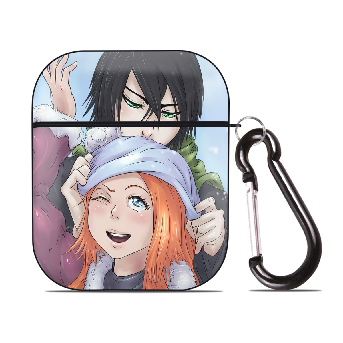 （画像用） ブリーチ BLEACH AirPods 第2世代保護ケース ハードシェル ブラック 耐衝撃・防指紋・カラビナ付き