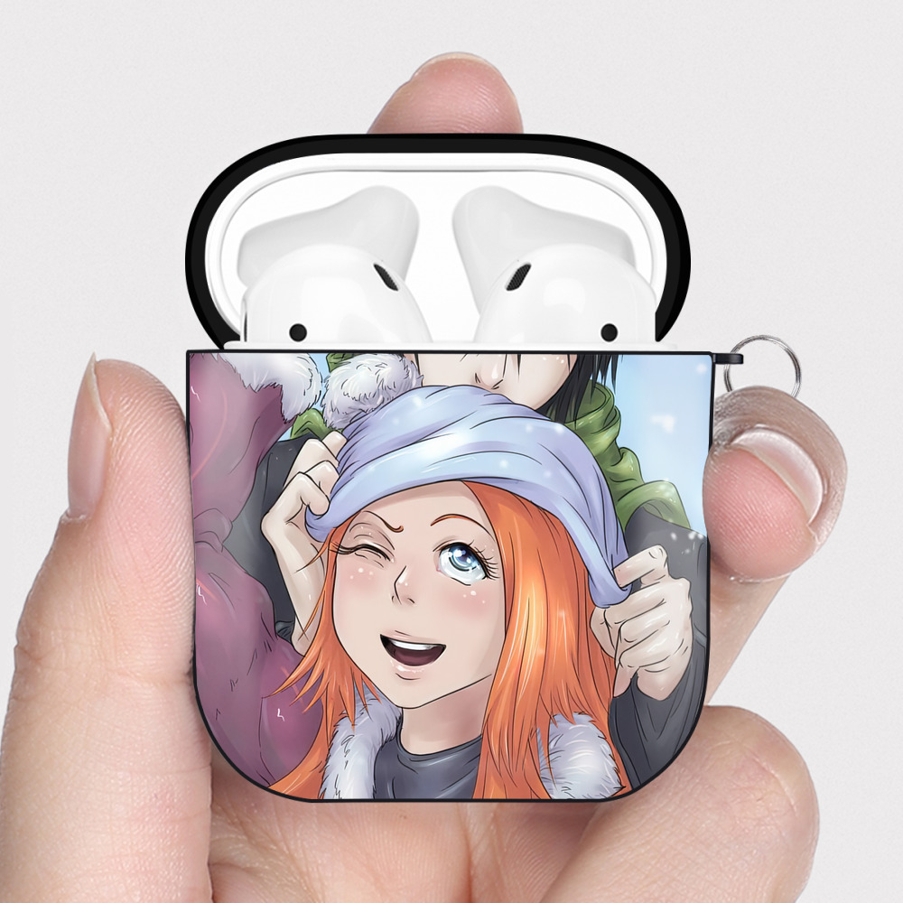 （画像用） ブリーチ BLEACH AirPods 第2世代保護ケース ハードシェル ブラック 耐衝撃・防指紋・カラビナ付き