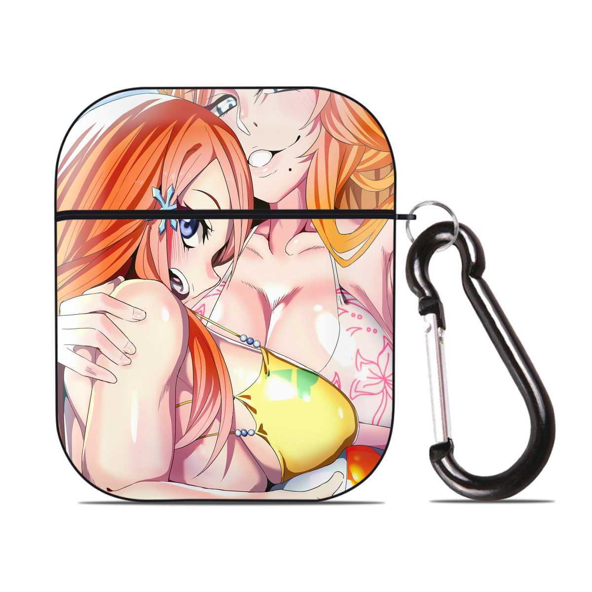 （画像用） ブリーチ BLEACH AirPods 第2世代保護ケース ハードシェル ブラック 耐衝撃・防指紋・カラビナ付き