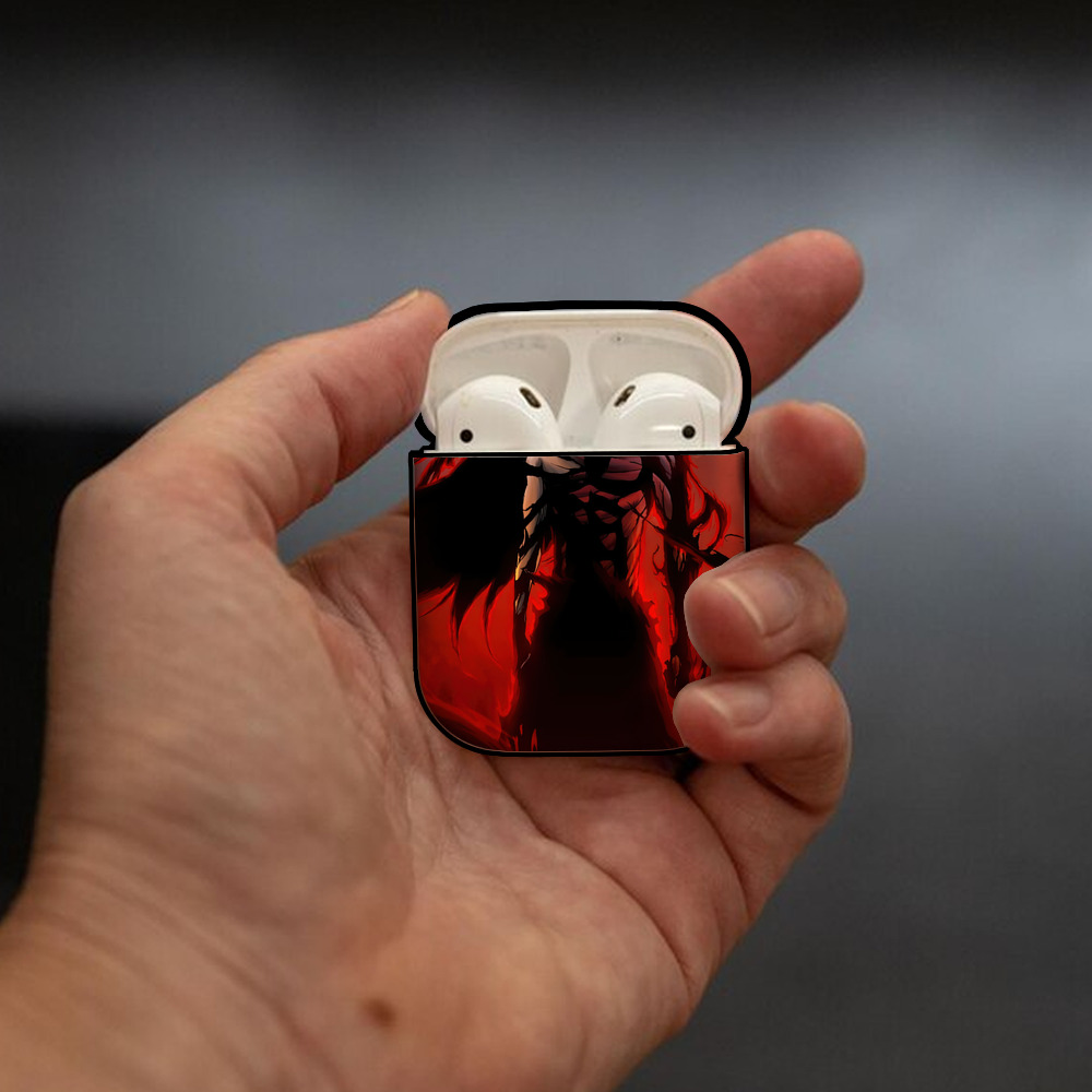 ブリーチ BLEACH AirPods 第2世代保護ケース ハードシェル ブラック 耐衝撃・防指紋・カラビナ付き