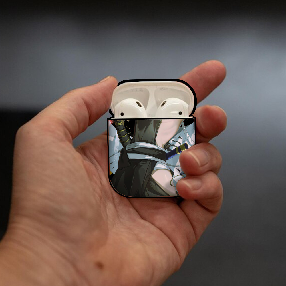 ブリーチ BLEACH AirPods 第2世代保護ケース ハードシェル ブラック 耐衝撃・防指紋・カラビナ付き