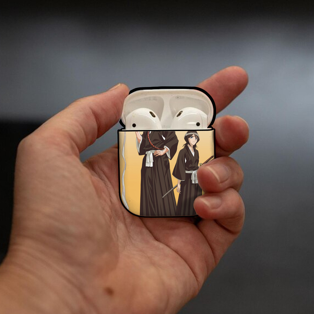 ブリーチ BLEACH AirPods 第2世代保護ケース ハードシェル ブラック 耐衝撃・防指紋・カラビナ付き