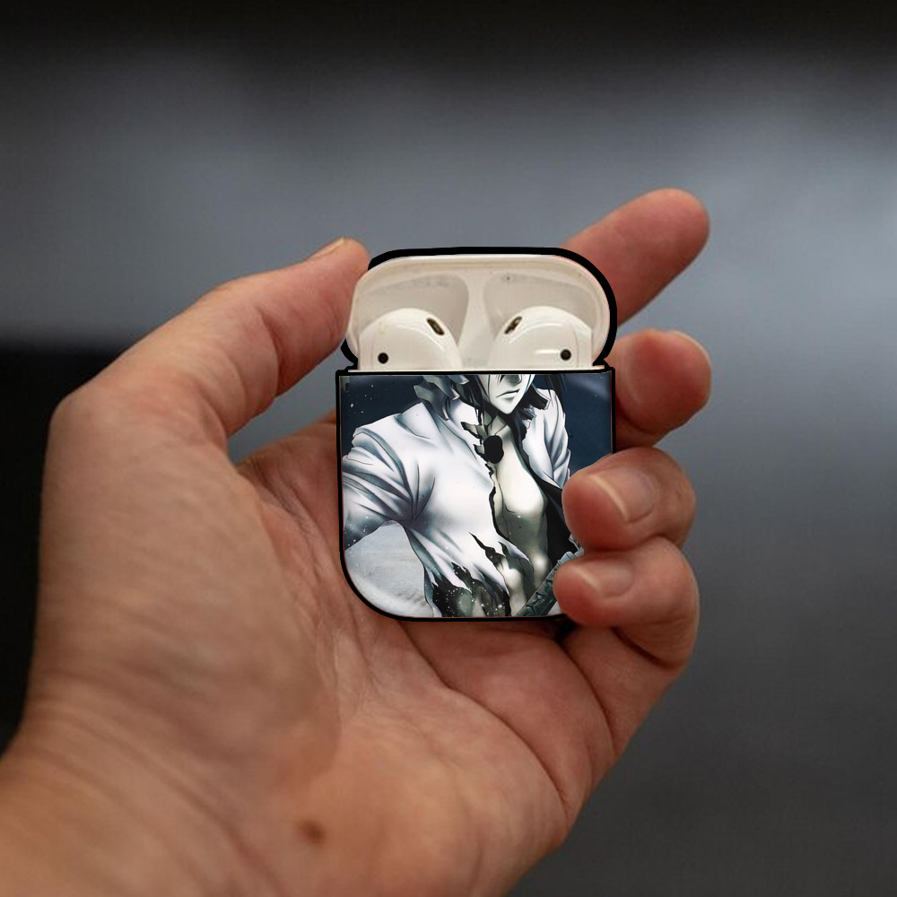 ブリーチ BLEACH AirPods 第2世代保護ケース ハードシェル ブラック 耐衝撃・防指紋・カラビナ付き