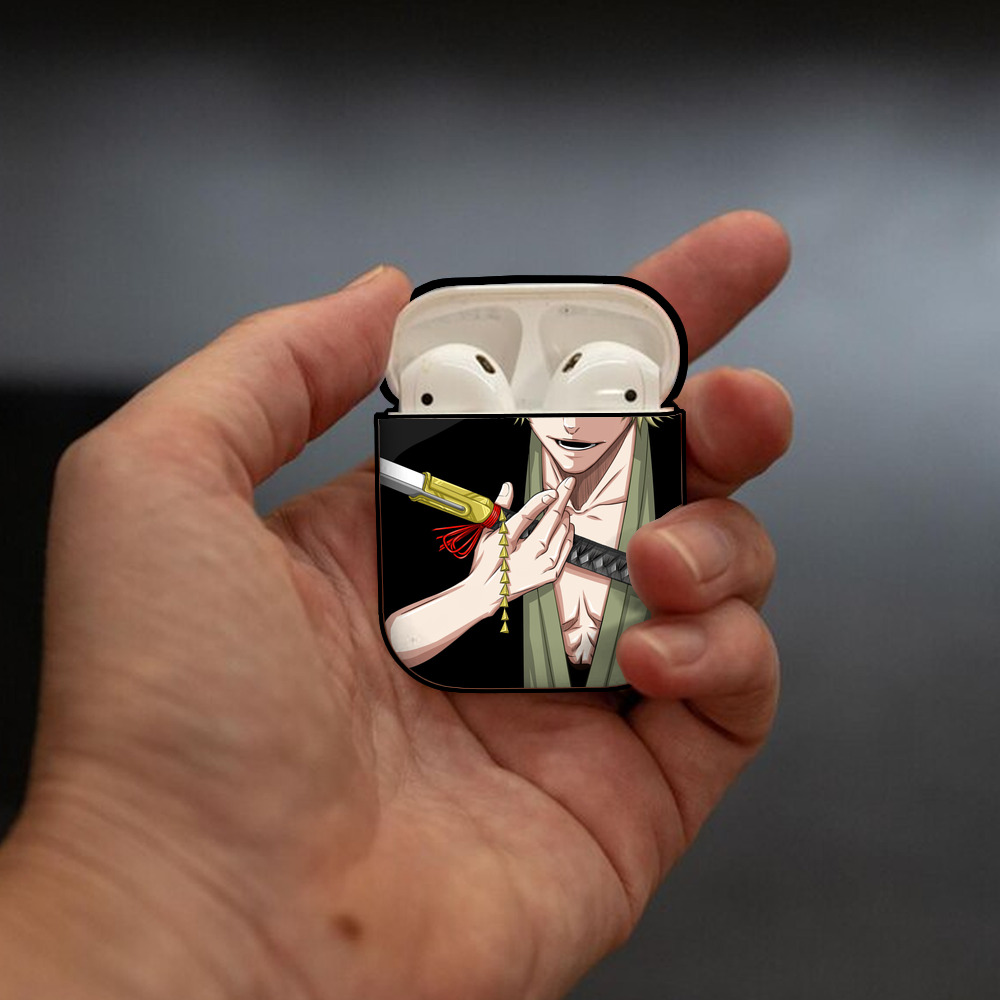 ブリーチ BLEACH AirPods 第2世代保護ケース ハードシェル ブラック 耐衝撃・防指紋・カラビナ付き