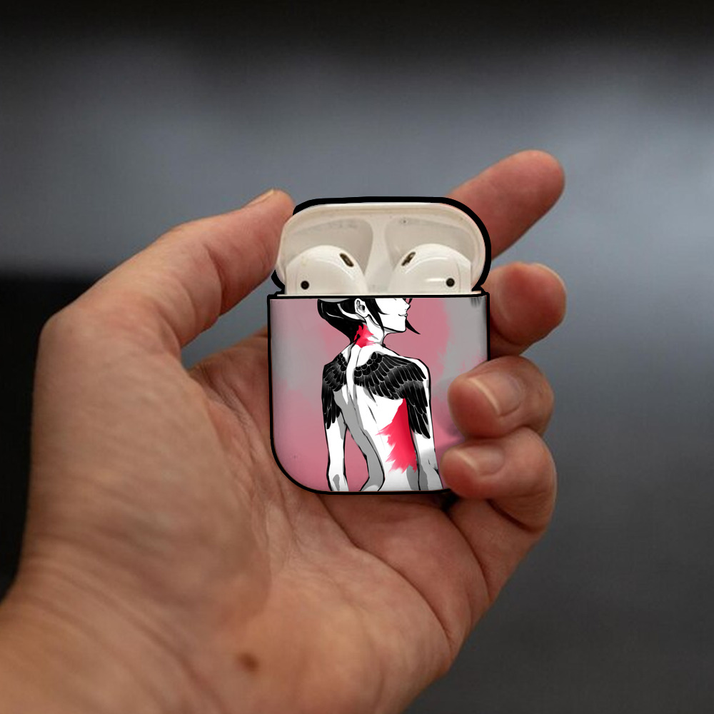 ブリーチ BLEACH AirPods 第2世代保護ケース ハードシェル ブラック 耐衝撃・防指紋・カラビナ付き