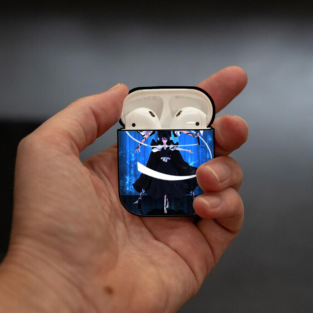 ブリーチ BLEACH AirPods 第2世代保護ケース ハードシェル ブラック 耐衝撃・防指紋・カラビナ付き