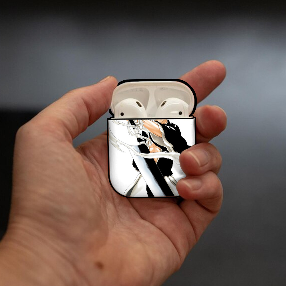 ブリーチ BLEACH AirPods 第2世代保護ケース ハードシェル ブラック 耐衝撃・防指紋・カラビナ付き