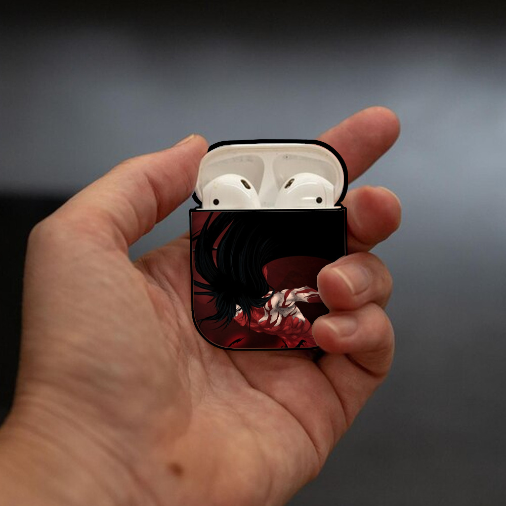 ブリーチ BLEACH AirPods 第2世代保護ケース ハードシェル ブラック 耐衝撃・防指紋・カラビナ付き