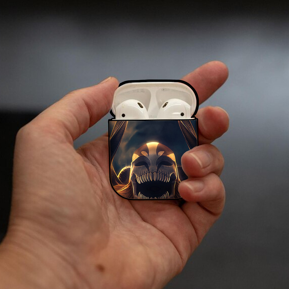 ブリーチ BLEACH AirPods 第2世代保護ケース ハードシェル ブラック 耐衝撃・防指紋・カラビナ付き