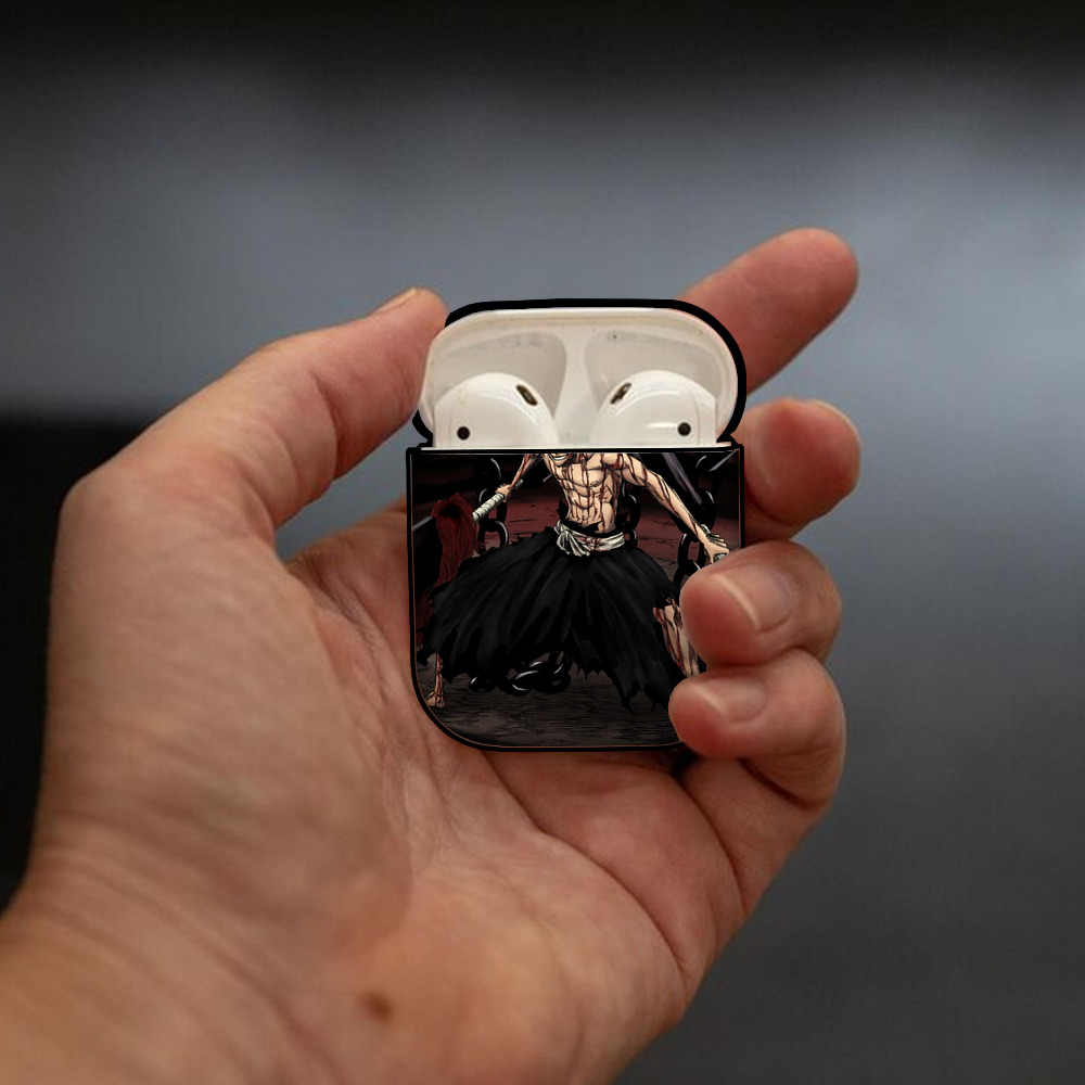 ブリーチ BLEACH AirPods 第2世代保護ケース ハードシェル ブラック 耐衝撃・防指紋・カラビナ付き