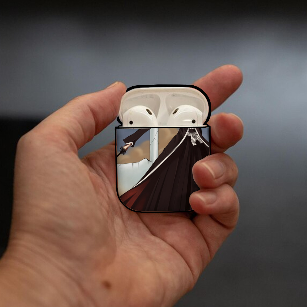 ブリーチ BLEACH AirPods 第2世代保護ケース ハードシェル ブラック 耐衝撃・防指紋・カラビナ付き