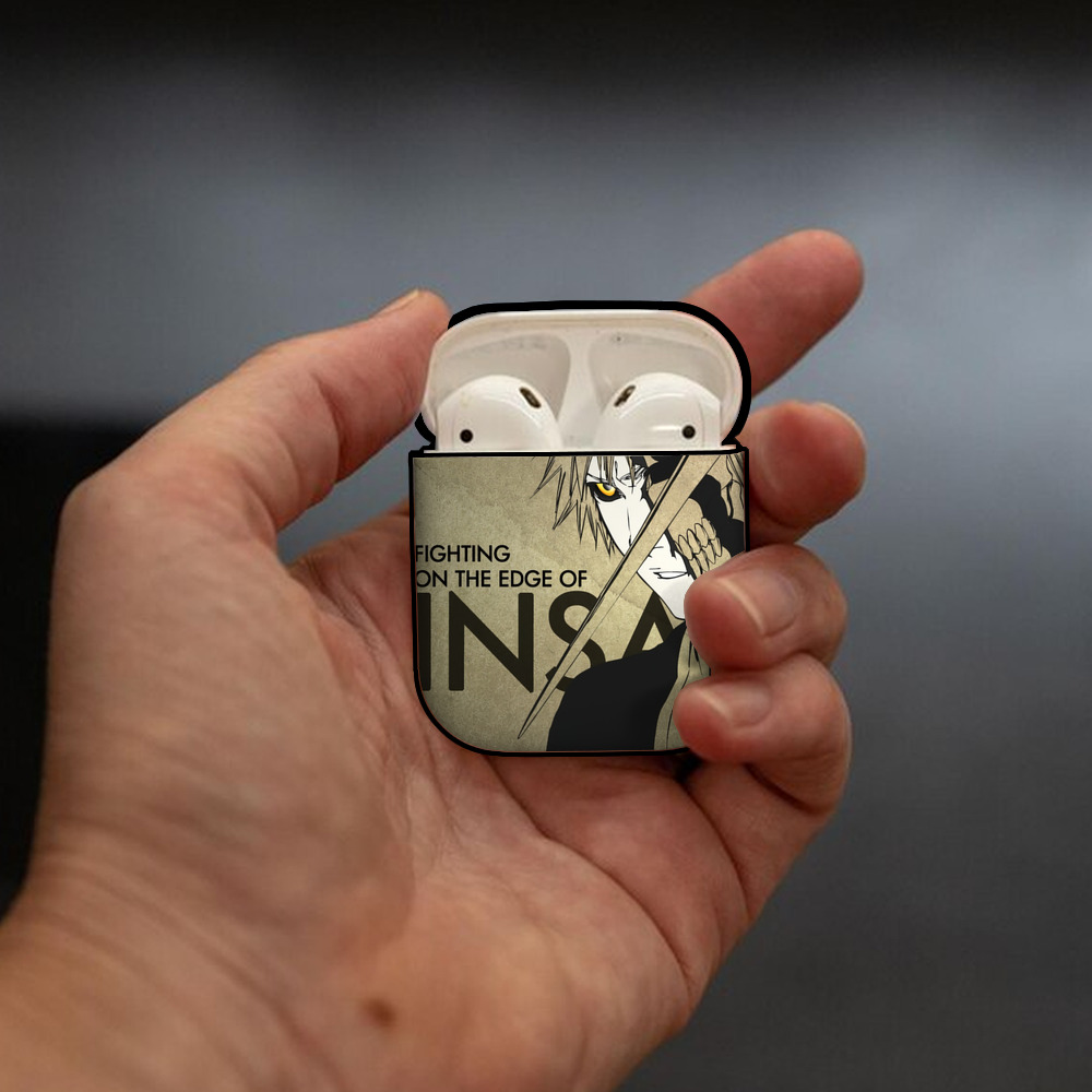 ブリーチ BLEACH AirPods 第2世代保護ケース ハードシェル ブラック 耐衝撃・防指紋・カラビナ付き