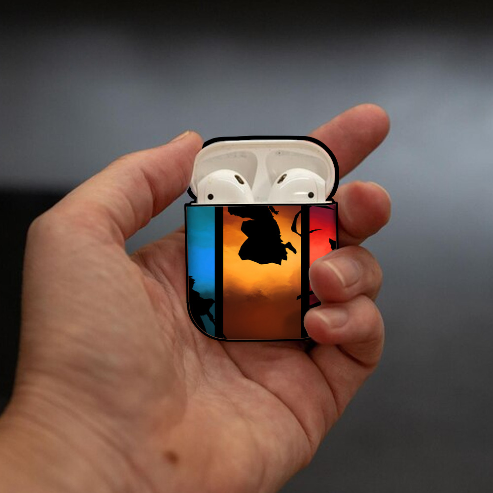 ブリーチ BLEACH AirPods 第2世代保護ケース ハードシェル ブラック 耐衝撃・防指紋・カラビナ付き
