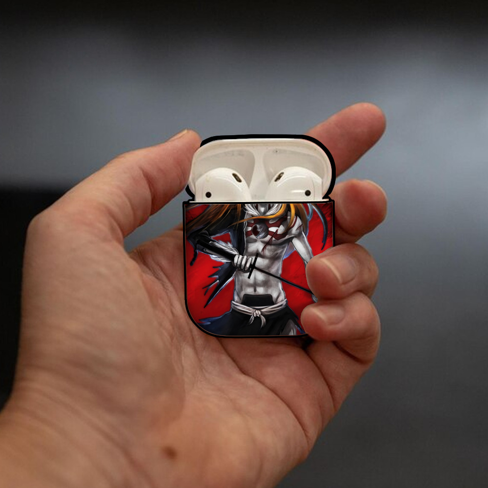 ブリーチ BLEACH AirPods 第2世代保護ケース ハードシェル ブラック 耐衝撃・防指紋・カラビナ付き