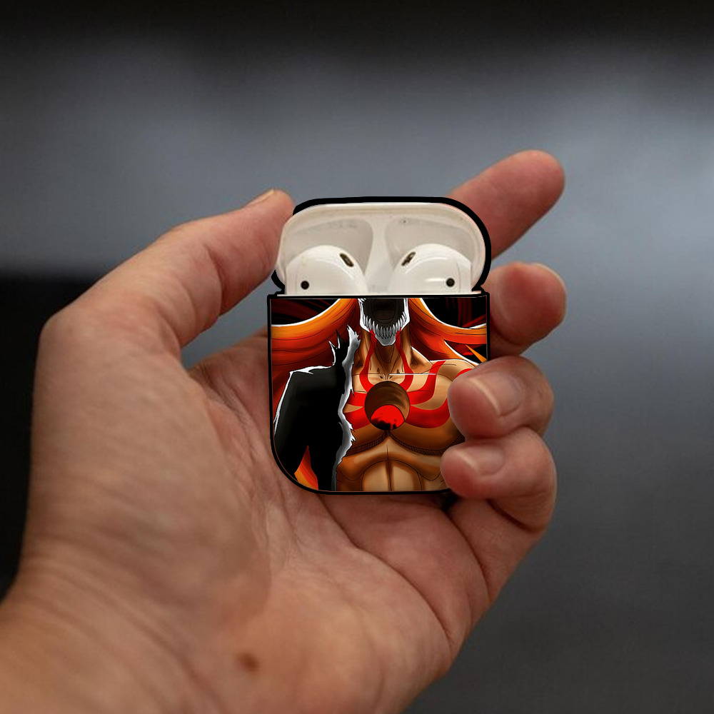 ブリーチ BLEACH AirPods 第2世代保護ケース ハードシェル ブラック 耐衝撃・防指紋・カラビナ付き