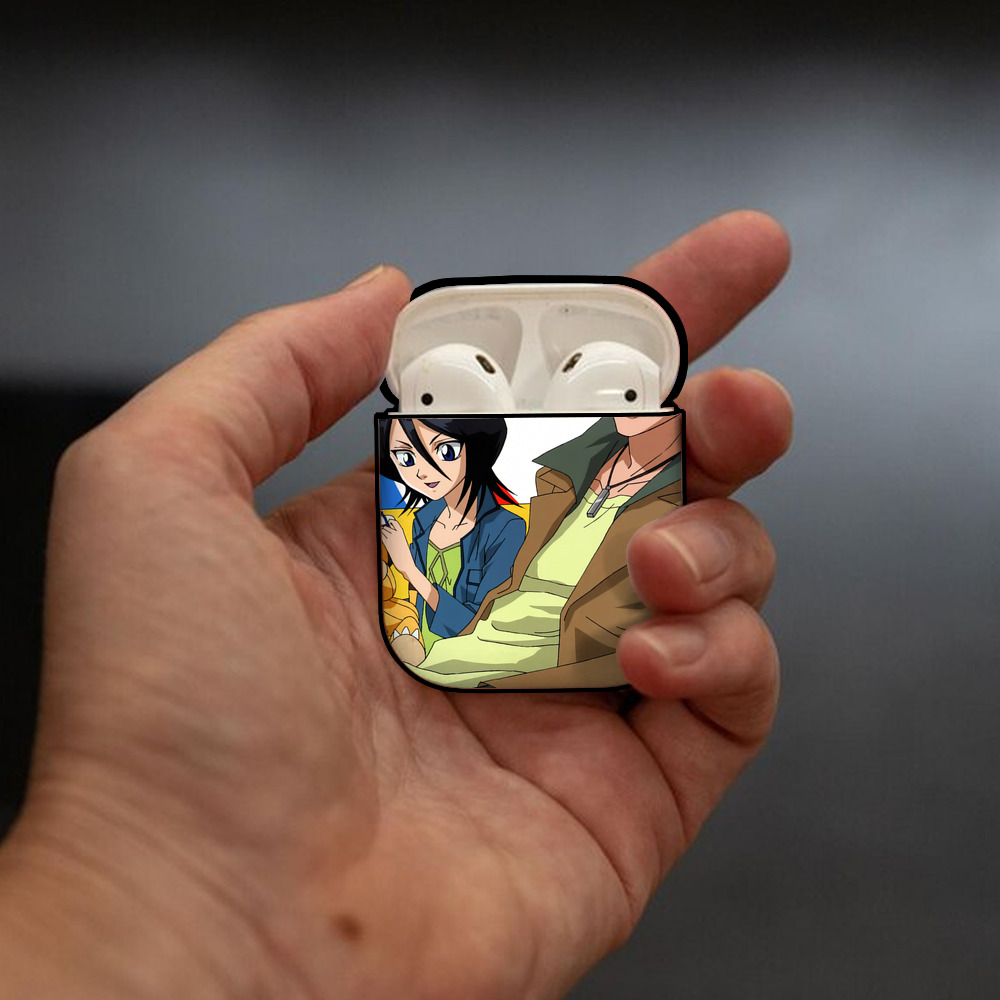 ブリーチ BLEACH AirPods 第2世代保護ケース ハードシェル ブラック 耐衝撃・防指紋・カラビナ付き