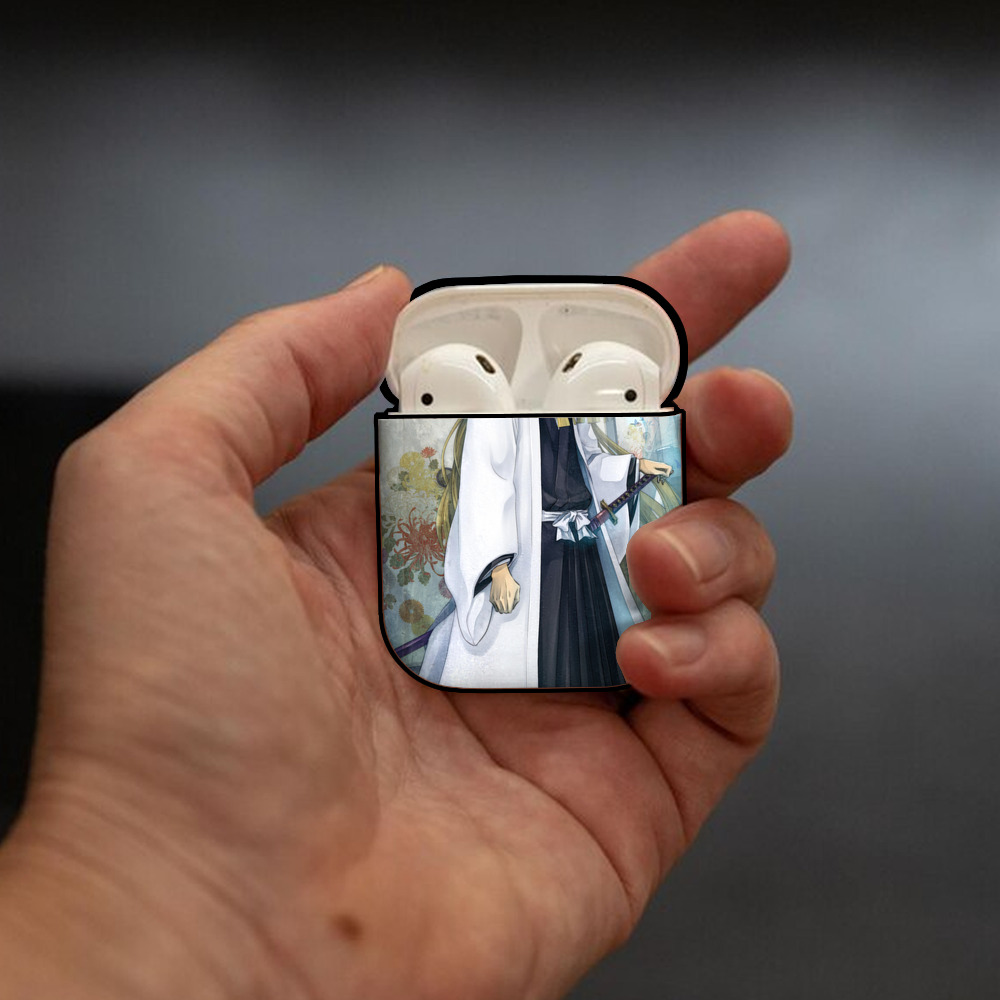 ブリーチ BLEACH AirPods 第2世代保護ケース ハードシェル ブラック 耐衝撃・防指紋・カラビナ付き