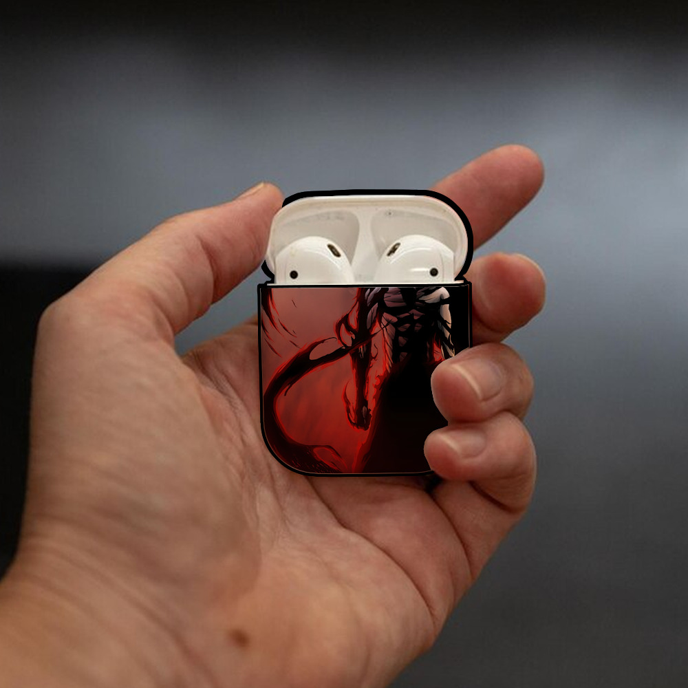 ブリーチ BLEACH AirPods 第2世代保護ケース ハードシェル ブラック 耐衝撃・防指紋・カラビナ付き