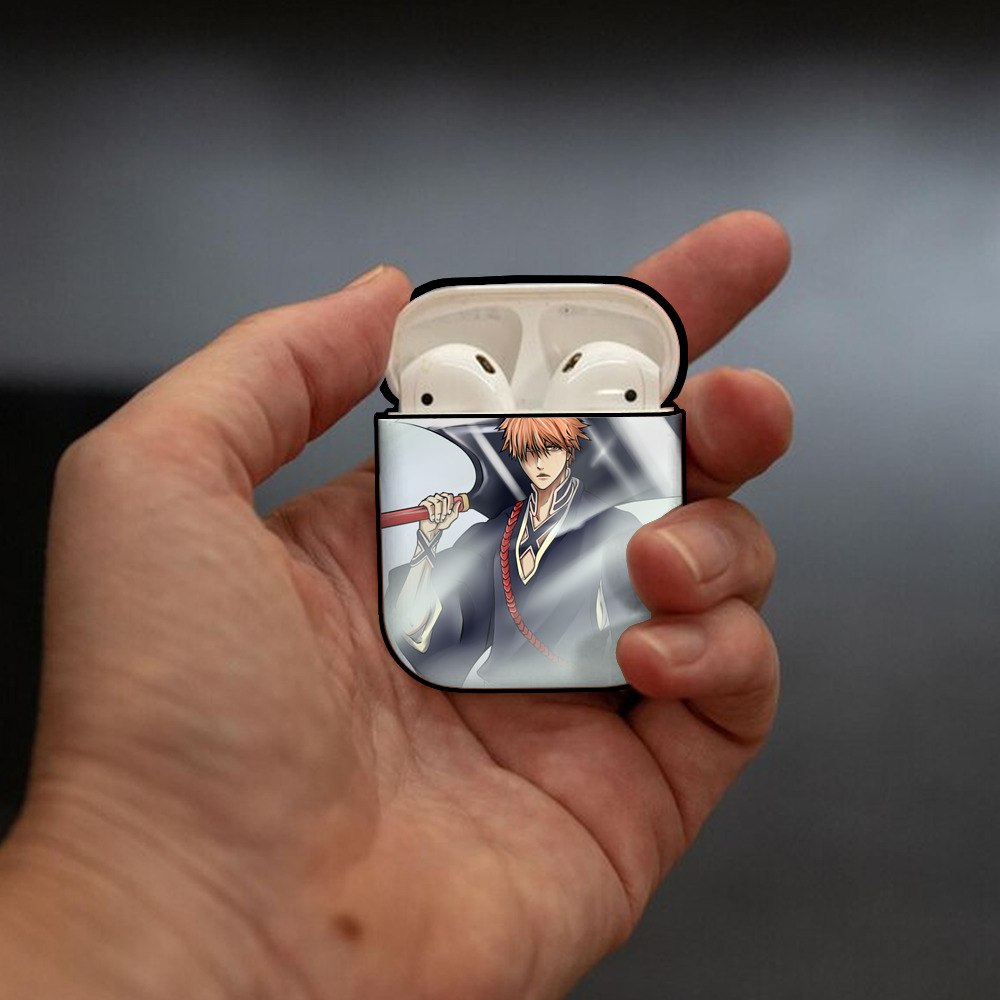 ブリーチ BLEACH AirPods 第2世代保護ケース ハードシェル ブラック 耐衝撃・防指紋・カラビナ付き