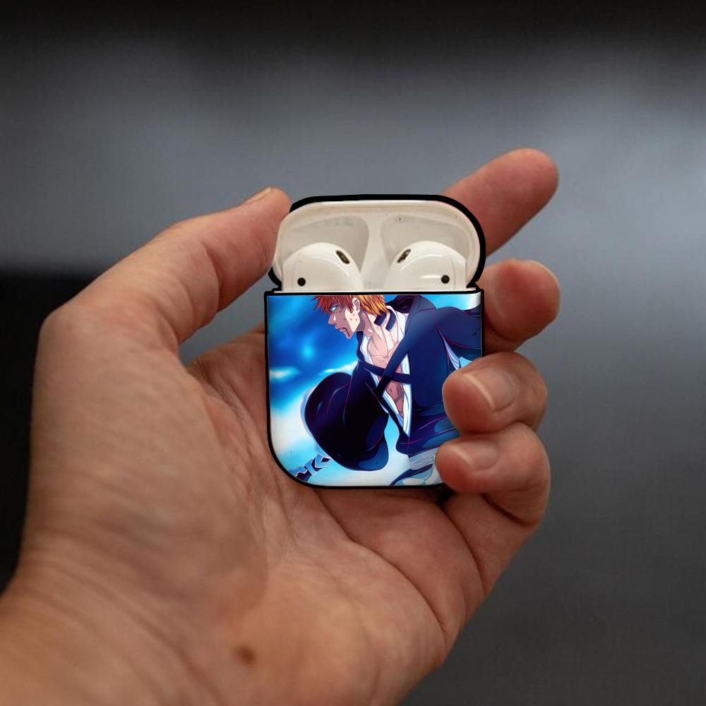 ブリーチ BLEACH AirPods 第2世代保護ケース ハードシェル ブラック 耐衝撃・防指紋・カラビナ付き
