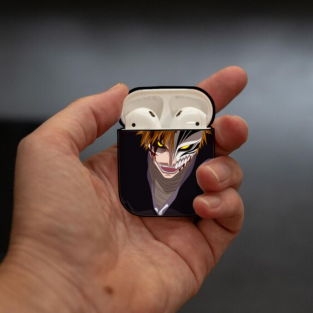 ブリーチ BLEACH AirPods 第2世代保護ケース ハードシェル ブラック 耐衝撃・防指紋・カラビナ付き