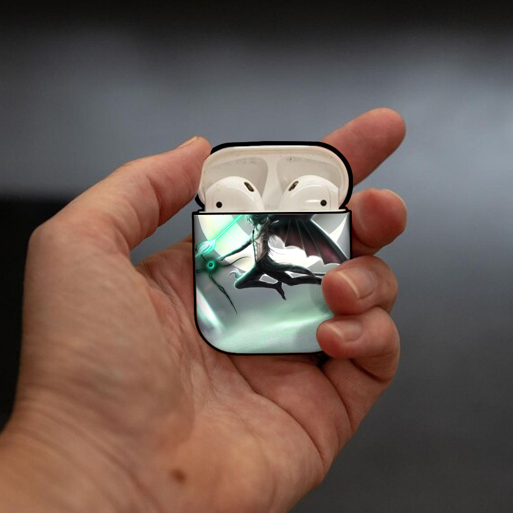 ブリーチ BLEACH AirPods 第2世代保護ケース ハードシェル ブラック 耐衝撃・防指紋・カラビナ付き