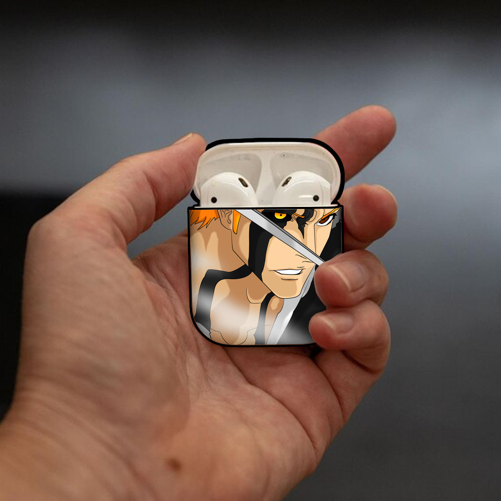 ブリーチ BLEACH AirPods 第2世代保護ケース ハードシェル ブラック 耐衝撃・防指紋・カラビナ付き