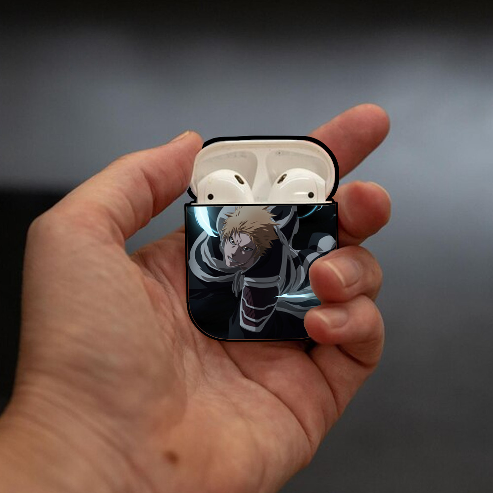 ブリーチ BLEACH AirPods 第2世代保護ケース ハードシェル ブラック 耐衝撃・防指紋・カラビナ付き
