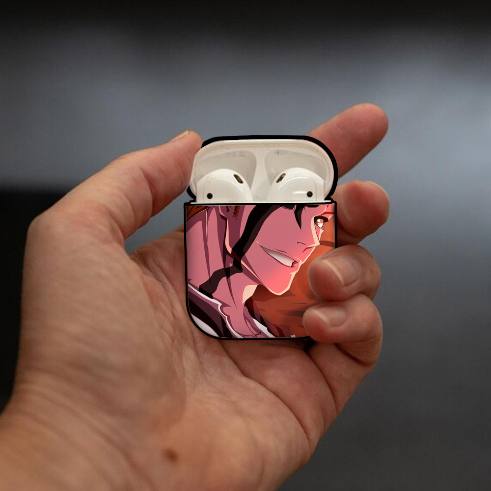 ブリーチ BLEACH AirPods 第2世代保護ケース ハードシェル ブラック 耐衝撃・防指紋・カラビナ付き