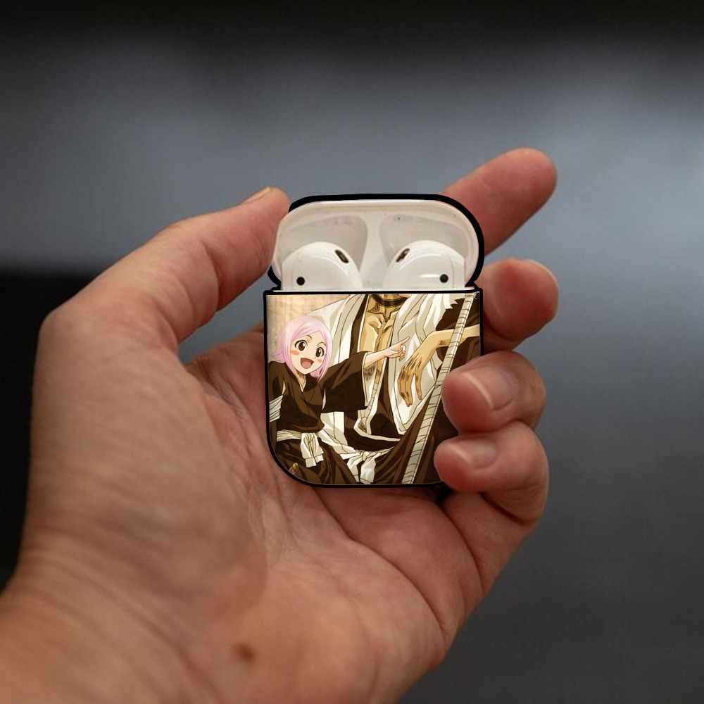 ブリーチ BLEACH AirPods 第2世代保護ケース ハードシェル ブラック 耐衝撃・防指紋・カラビナ付き