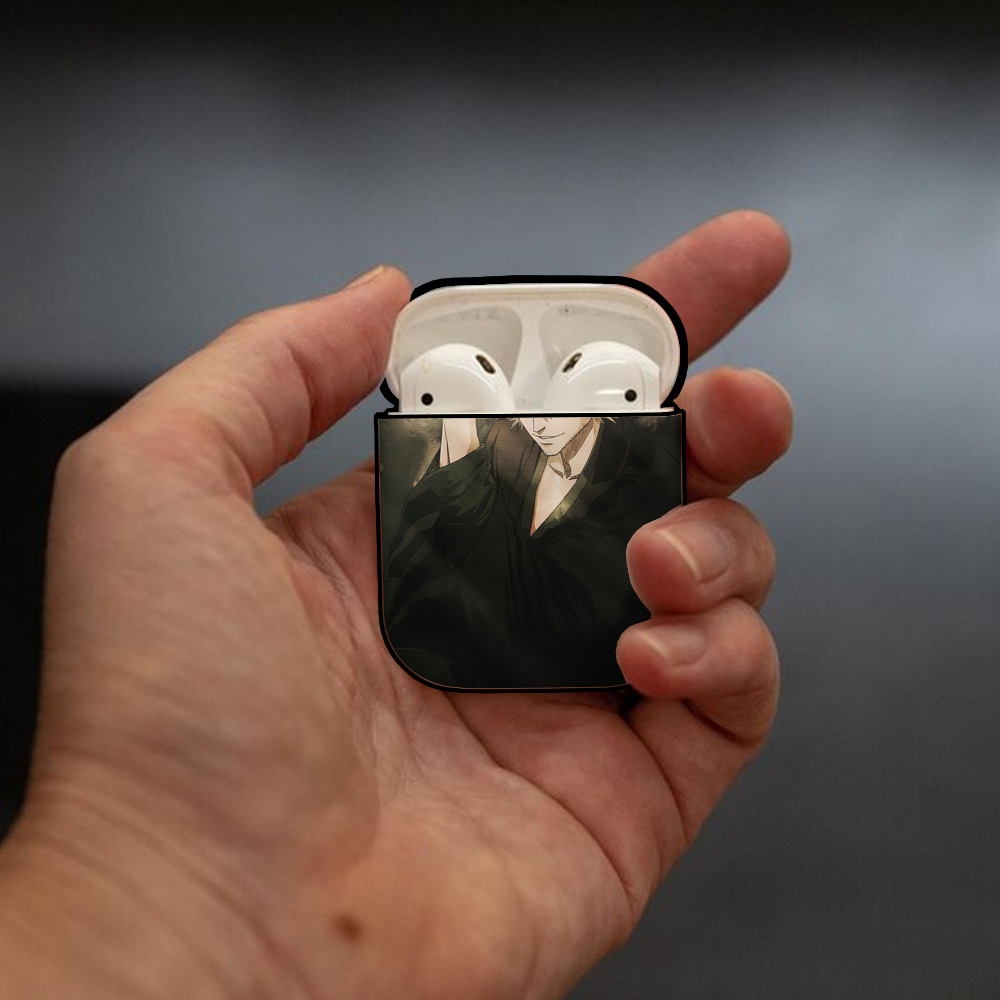 ブリーチ BLEACH AirPods 第2世代保護ケース ハードシェル ブラック 耐衝撃・防指紋・カラビナ付き
