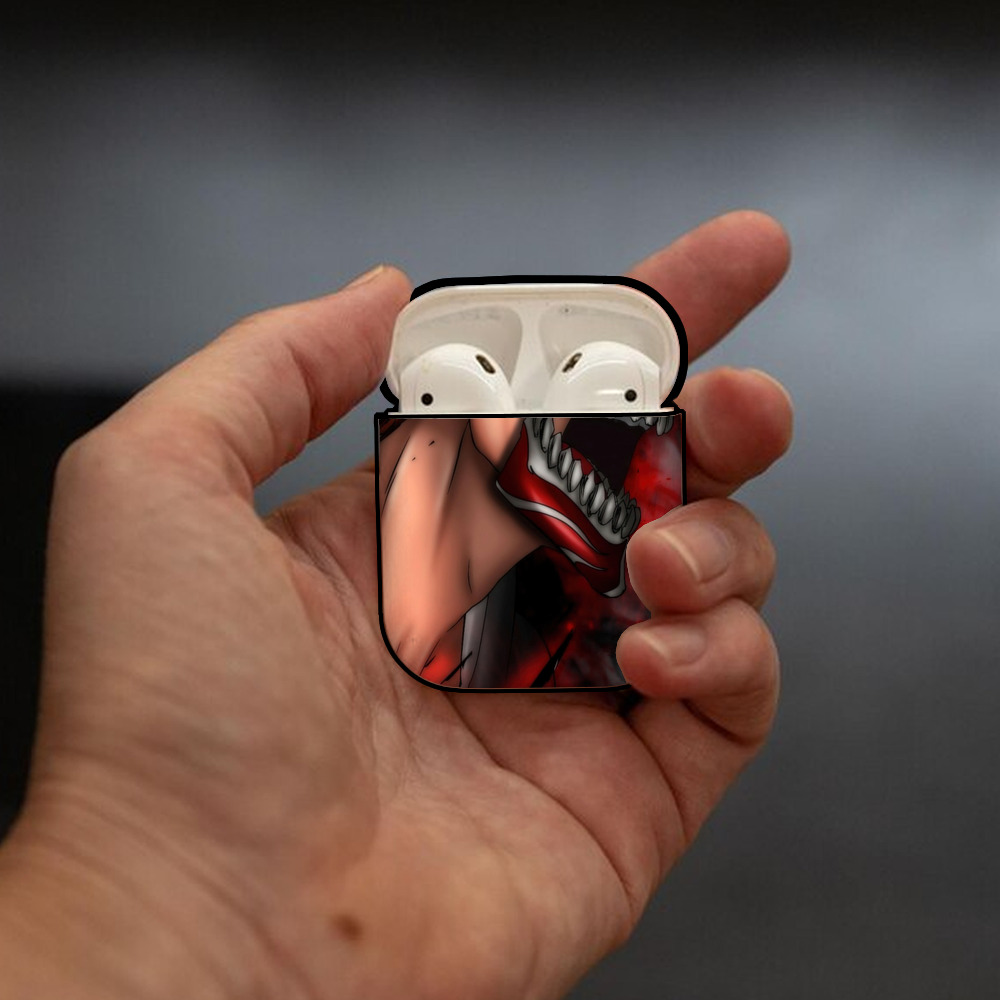 ブリーチ BLEACH AirPods 第2世代保護ケース ハードシェル ブラック 耐衝撃・防指紋・カラビナ付き