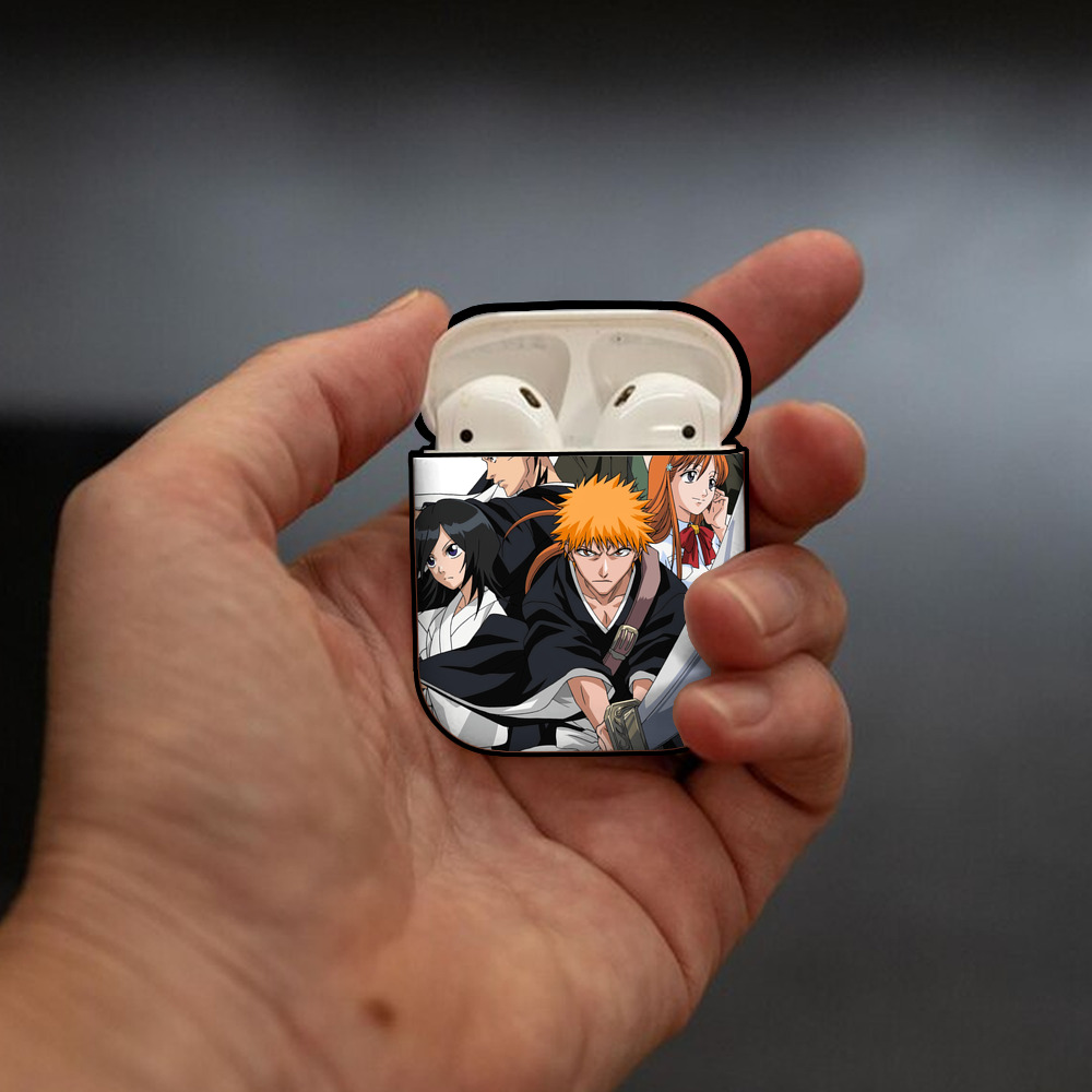ブリーチ BLEACH AirPods 第2世代保護ケース ハードシェル ブラック 耐衝撃・防指紋・カラビナ付き